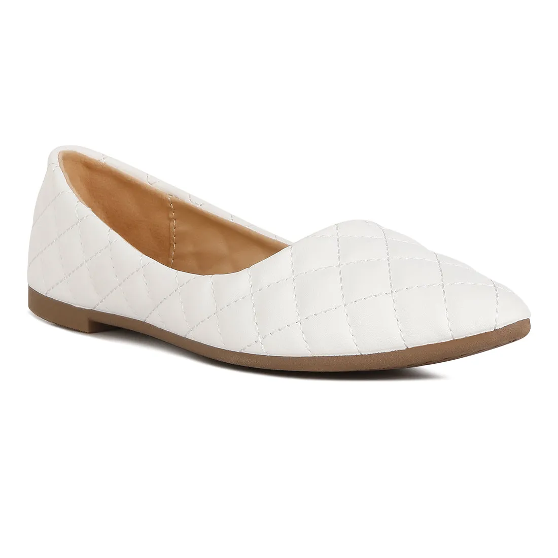 Quilted Detail Ballet Flats