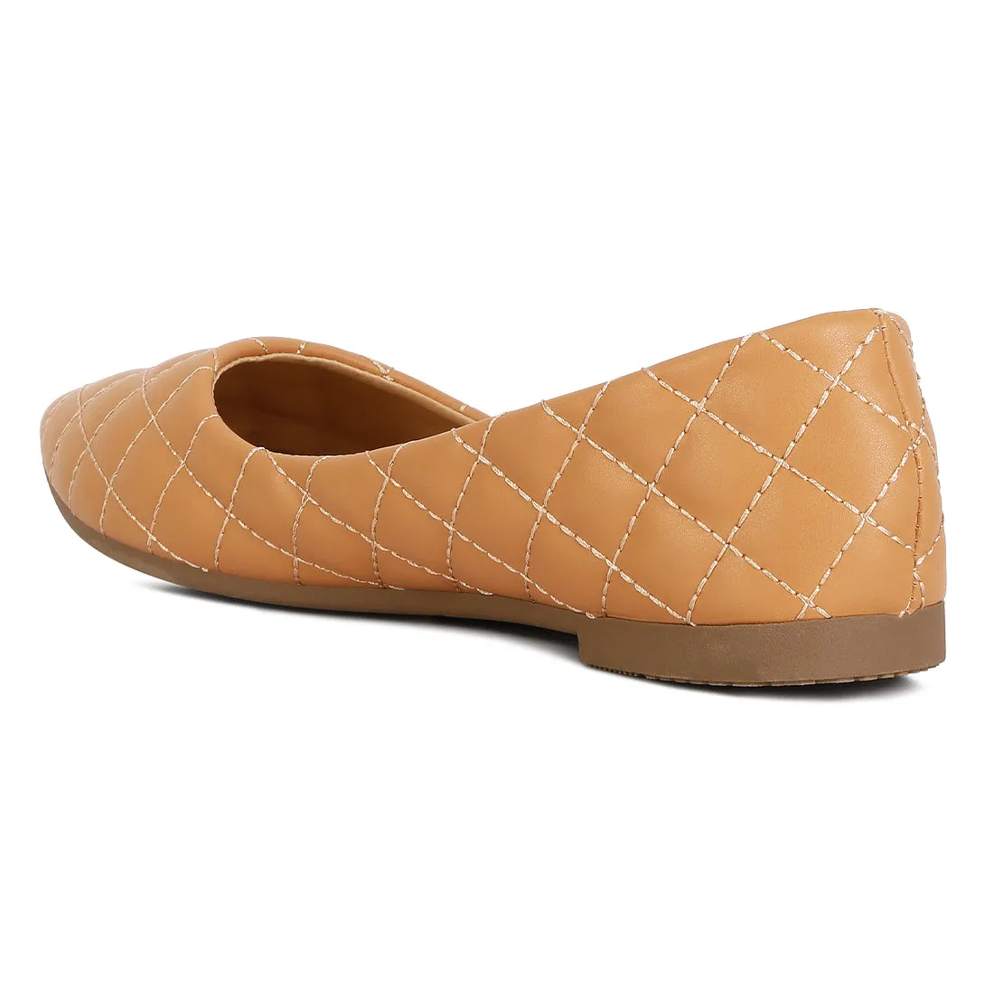 Quilted Detail Ballet Flats