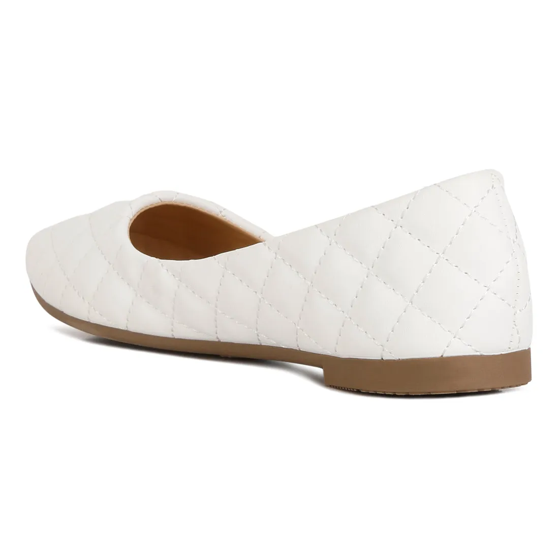 Quilted Detail Ballet Flats