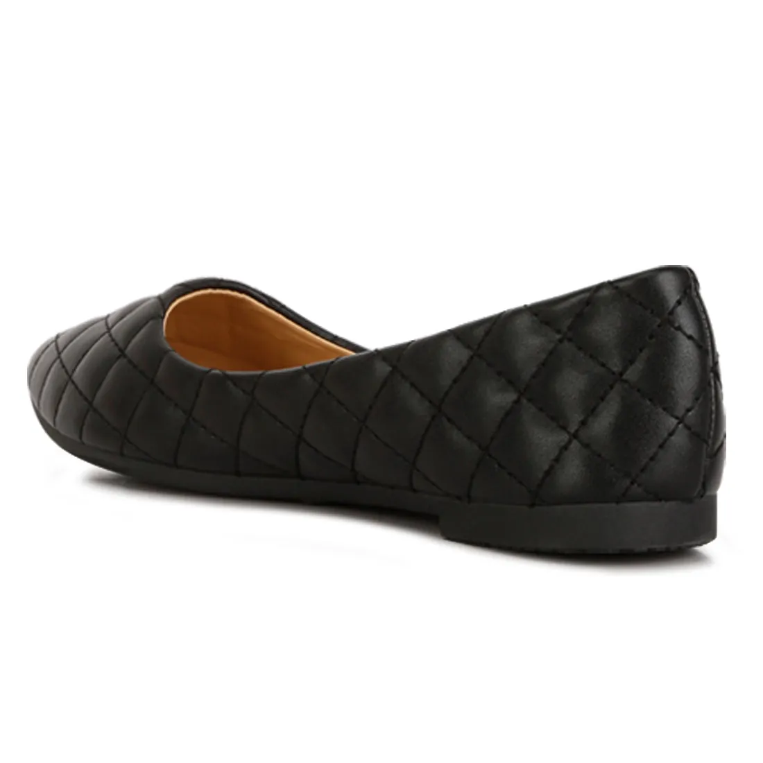 Quilted Detail Ballet Flats