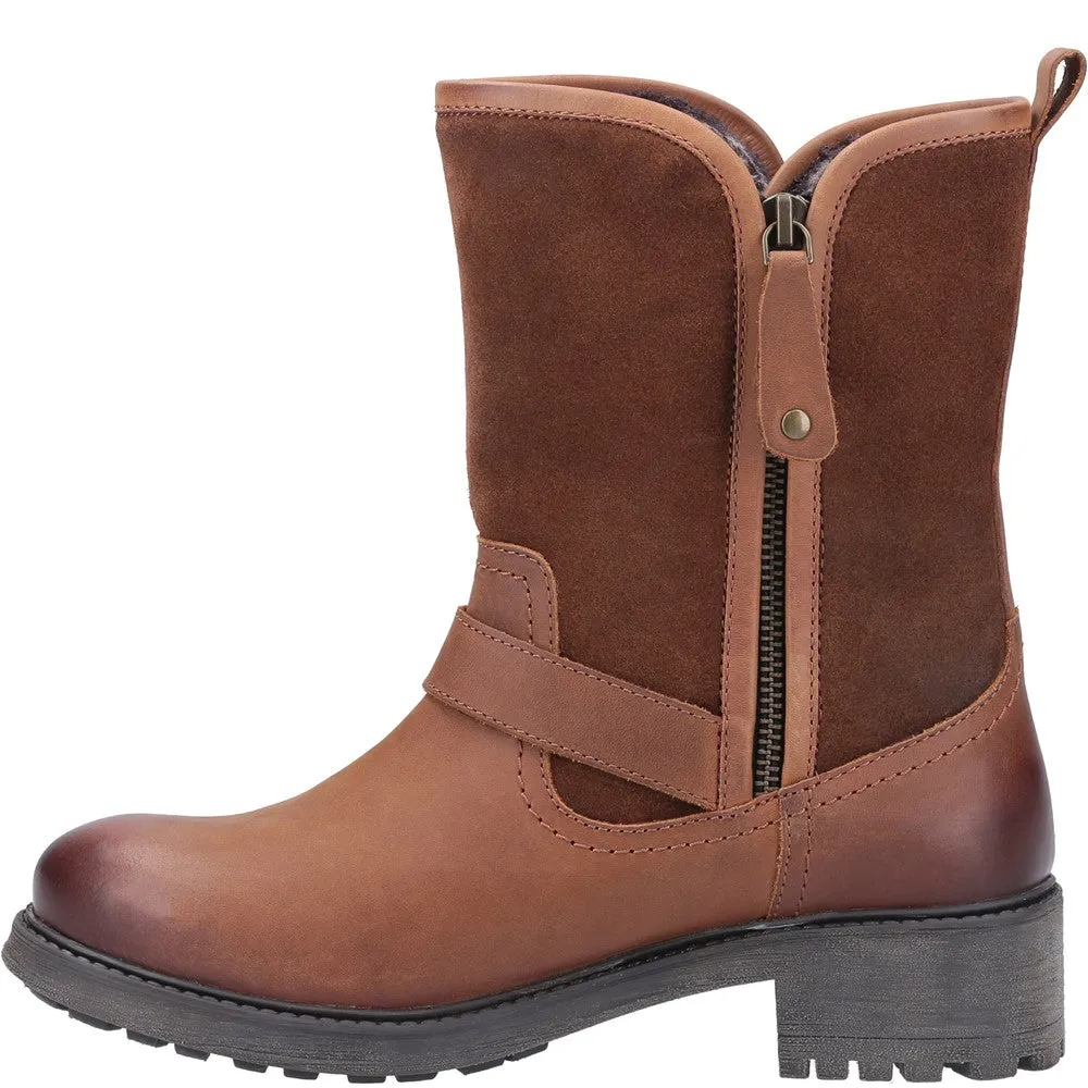 Randwick Calf-Length Boots Cognac