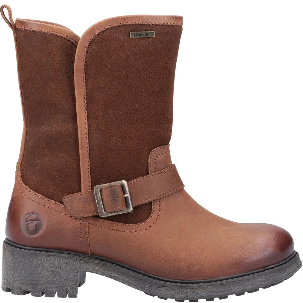 Randwick Calf-Length Boots Cognac