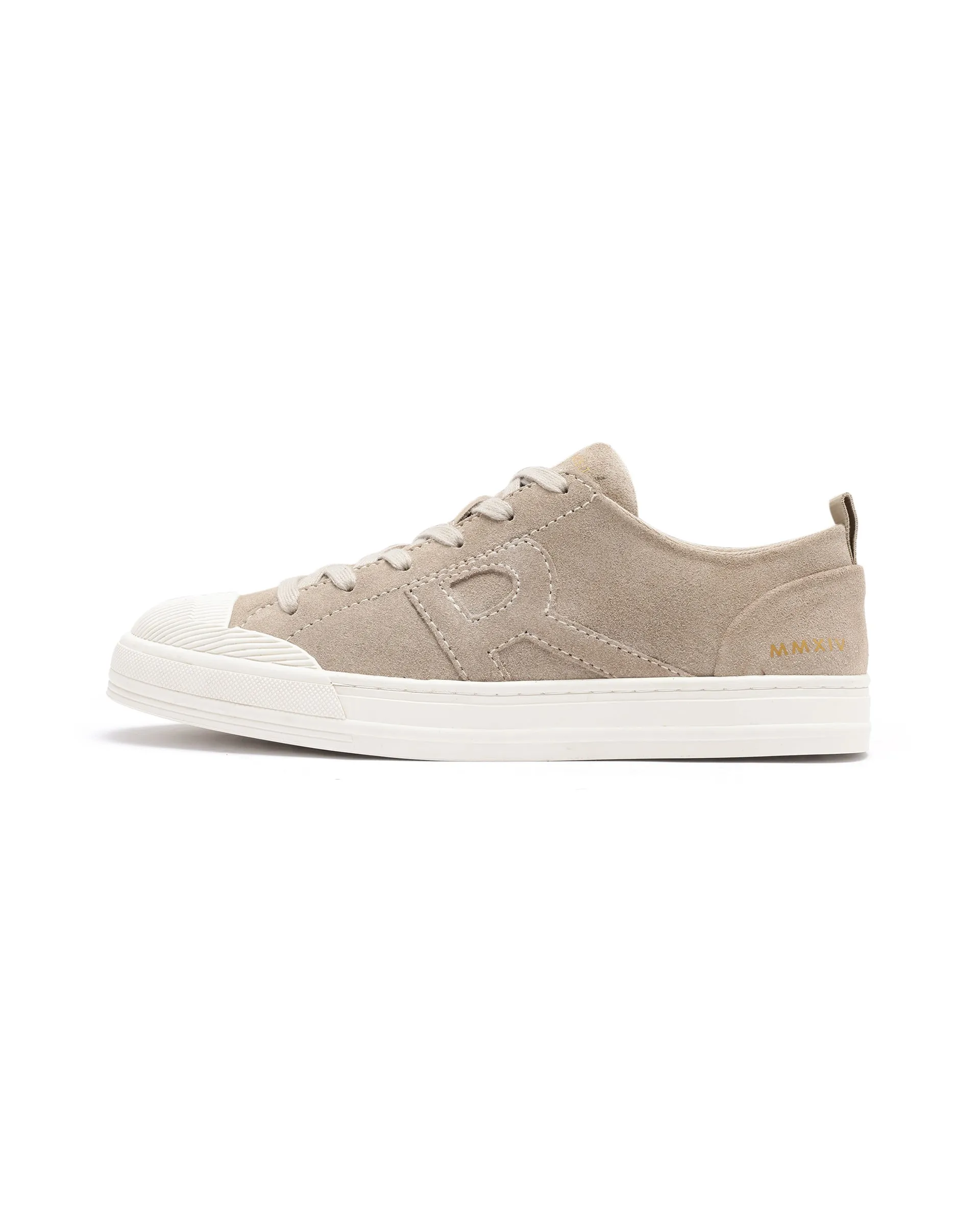 Rare Rabbit Mens Sauron Beige Round Toe Premium Suede Lace Up Low Top Sneaker Shoes