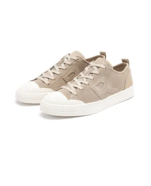 Rare Rabbit Mens Sauron Beige Round Toe Premium Suede Lace Up Low Top Sneaker Shoes