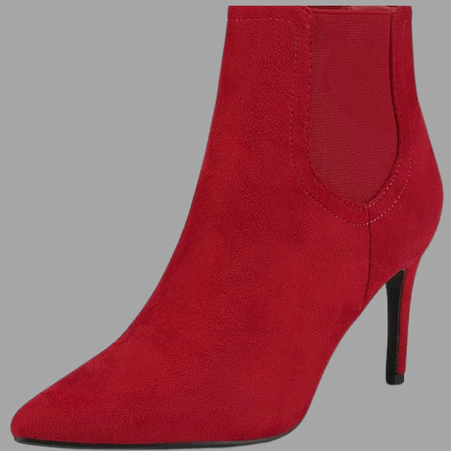 Ravishing in Red: Pointed Toe Stiletto Ankle Booties