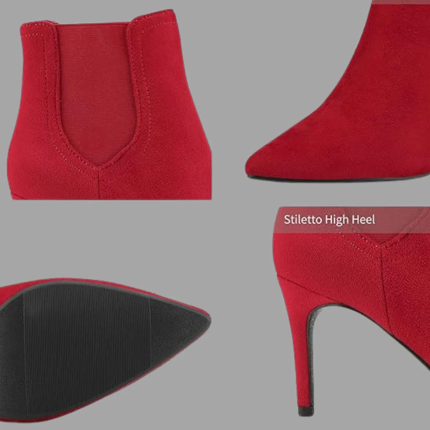 Ravishing in Red: Pointed Toe Stiletto Ankle Booties