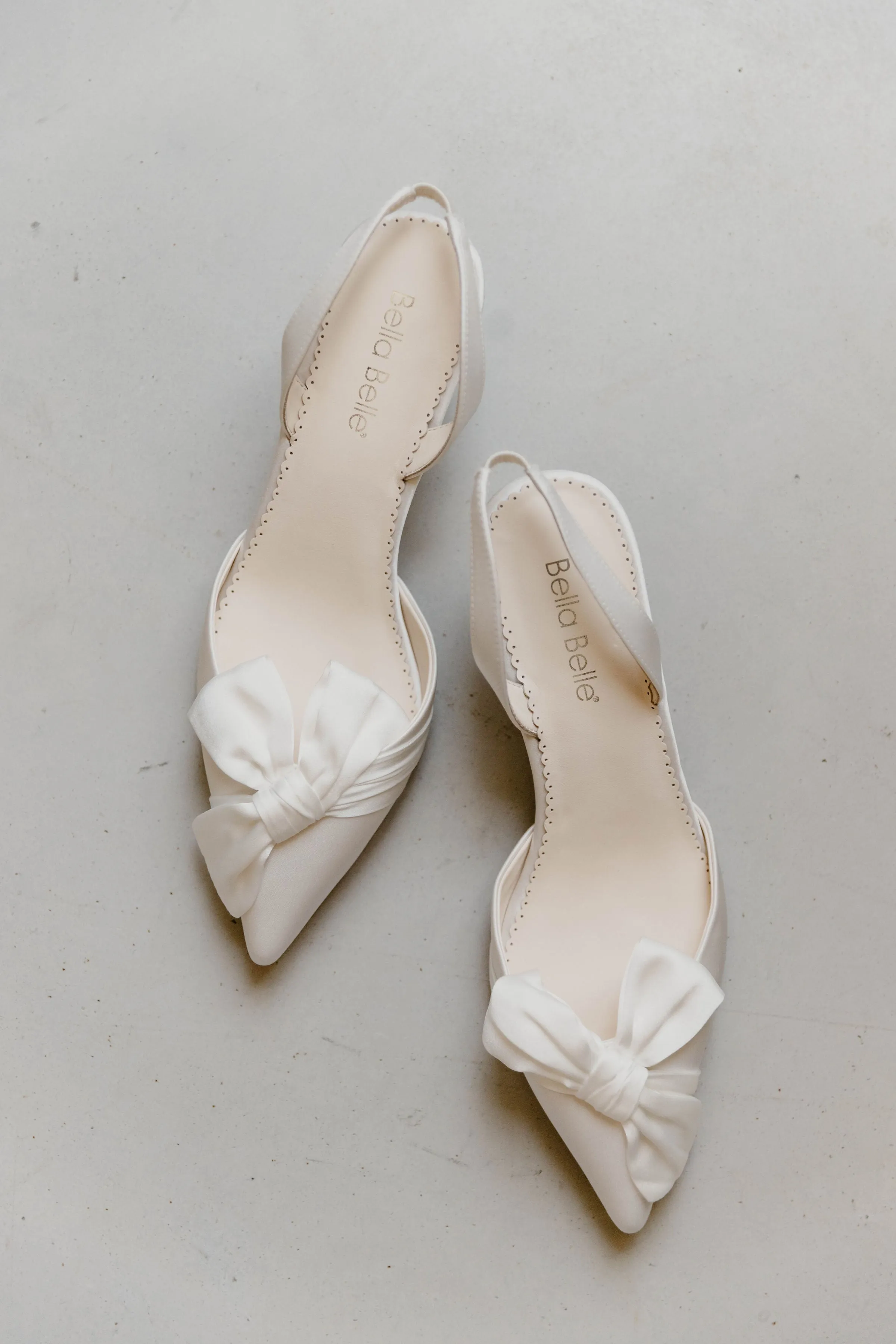 Reagan - Ivory Pointed Toe Low Kitten Heels