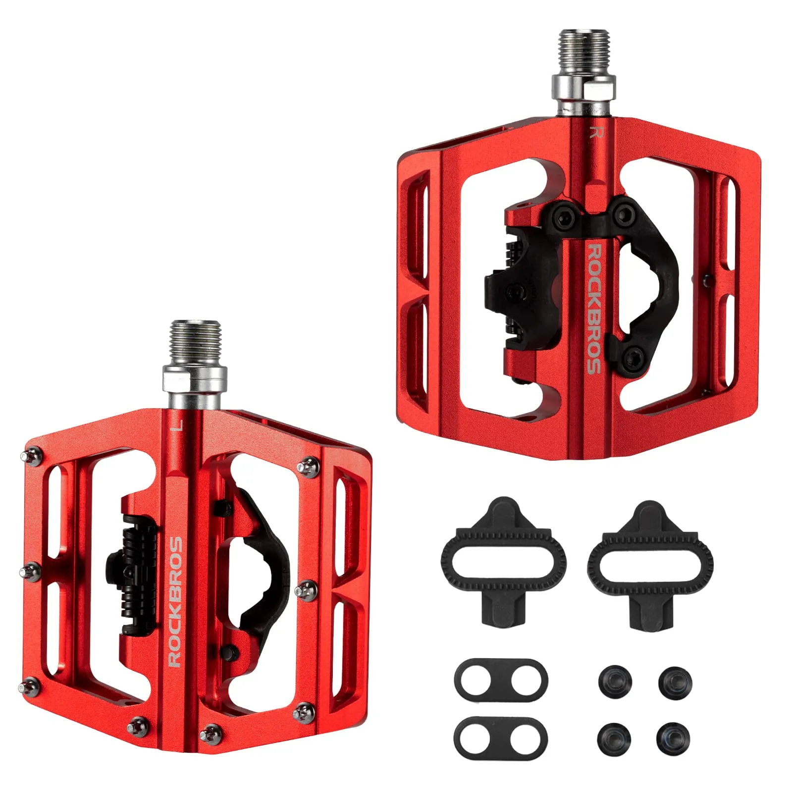 ROCKBROS MTB Aluminum Bike Pedals Compatible with SPD