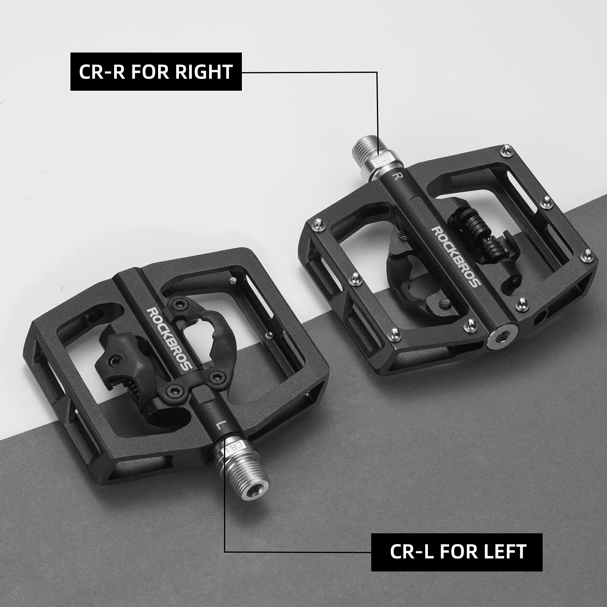 ROCKBROS MTB Aluminum Bike Pedals Compatible with SPD