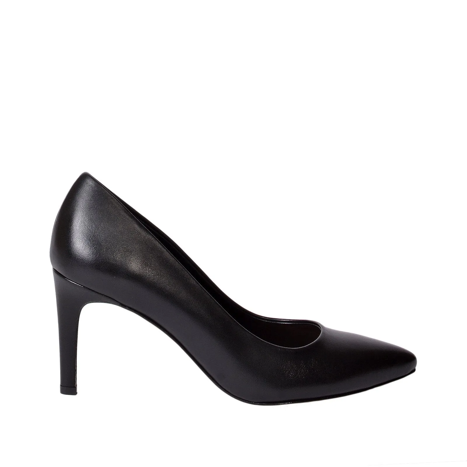 Rosa Black Nappa Leather Pumps