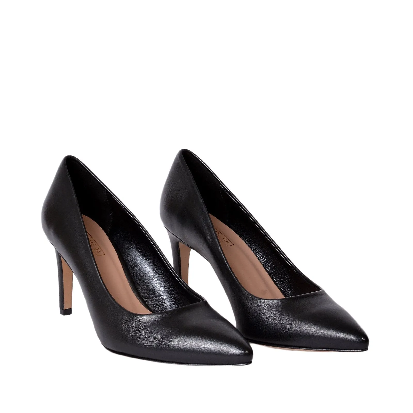 Rosa Black Nappa Leather Pumps