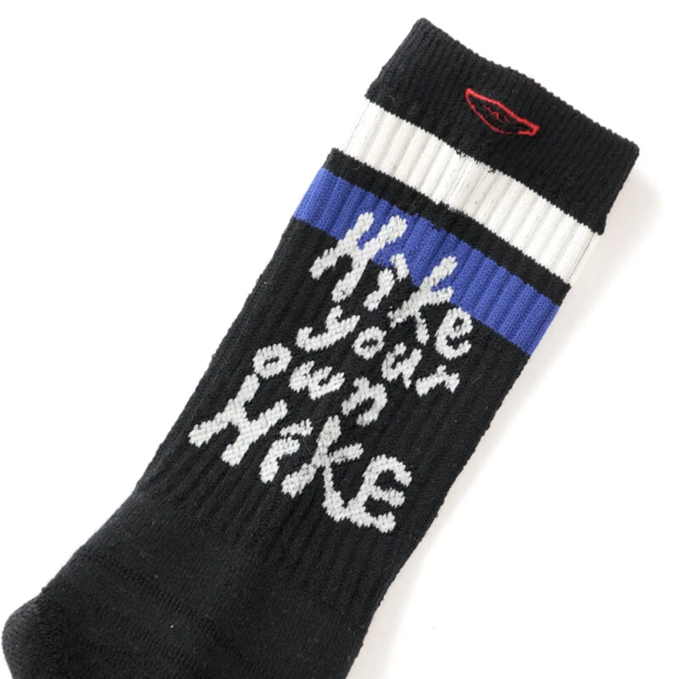 RoToTo H.Y.O.H Hike Trek Crew Socks Black / White / Dark Blue