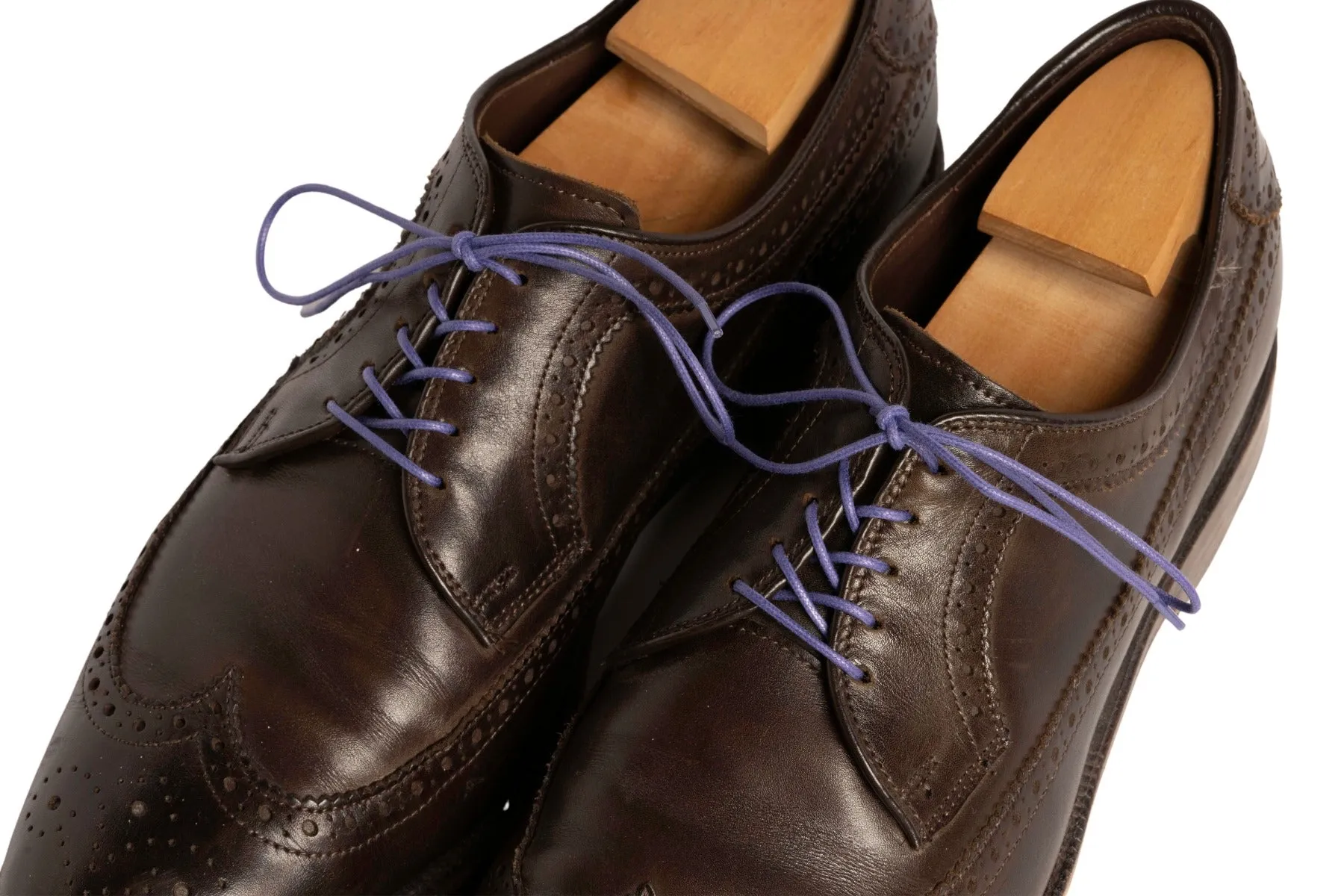 Round Dark Violet Waxed Cotton Shoelaces