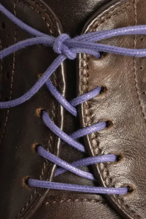 Round Dark Violet Waxed Cotton Shoelaces