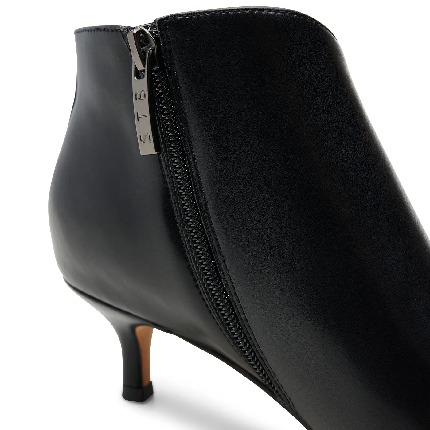 Saga bootie leather - BLACK