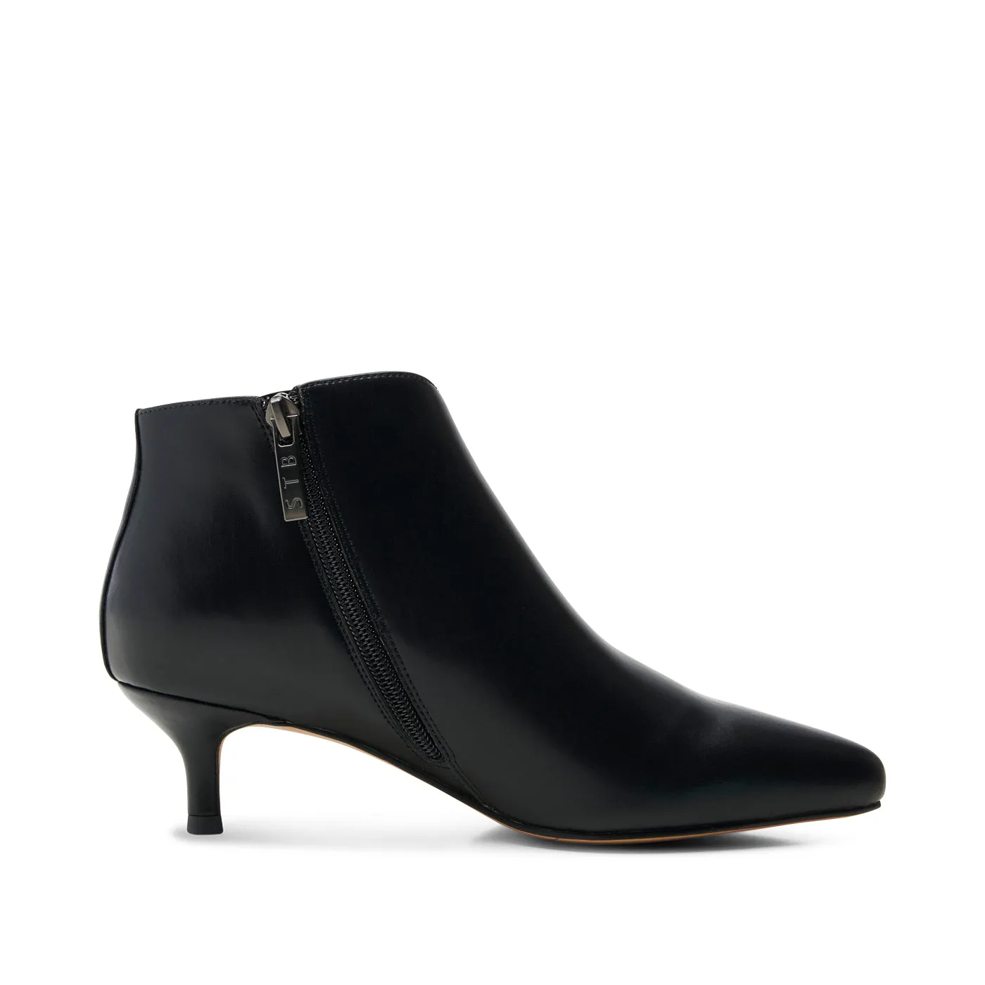 Saga bootie leather - BLACK