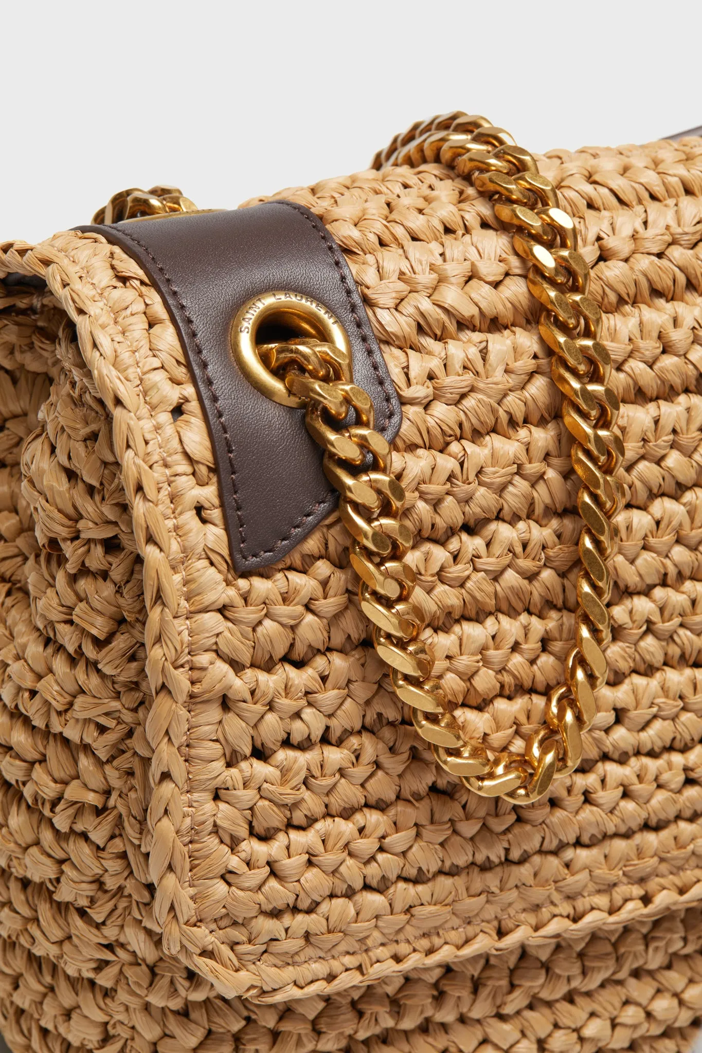 Saint Laurent Raffia Medium Niki Chain Bag