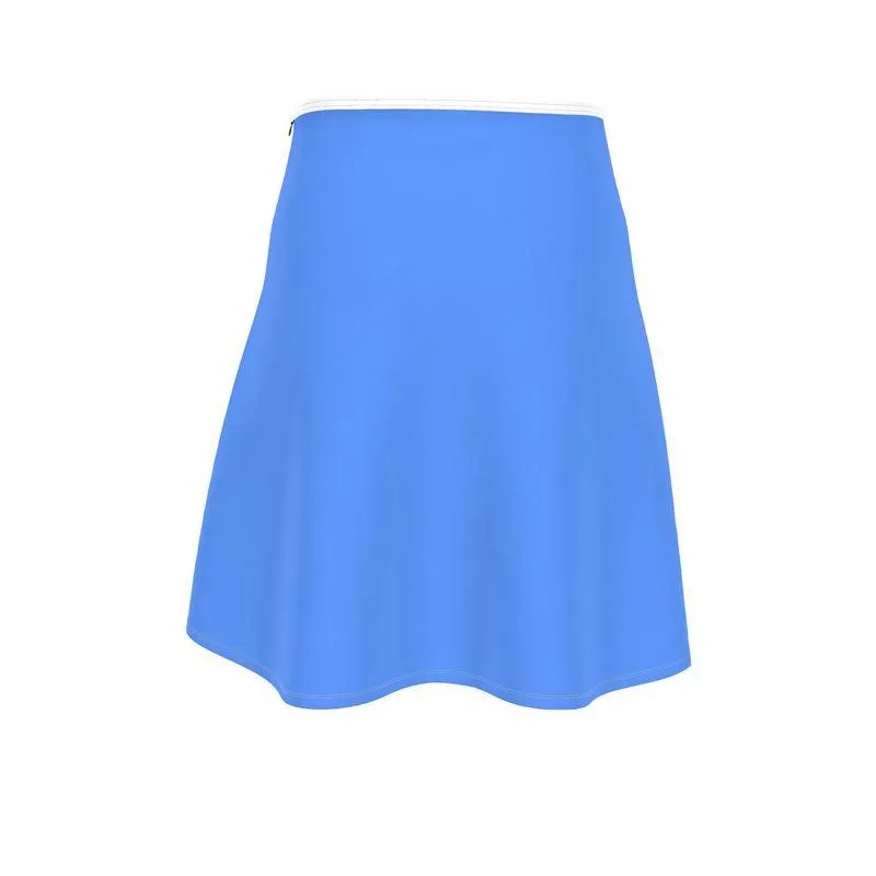 Sechia Cornflower Blue Knee Length Skater Skirt