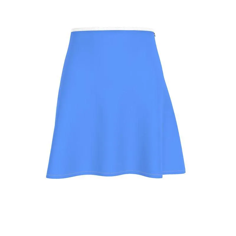 Sechia Cornflower Blue Knee Length Skater Skirt