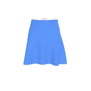 Sechia Cornflower Blue Knee Length Skater Skirt