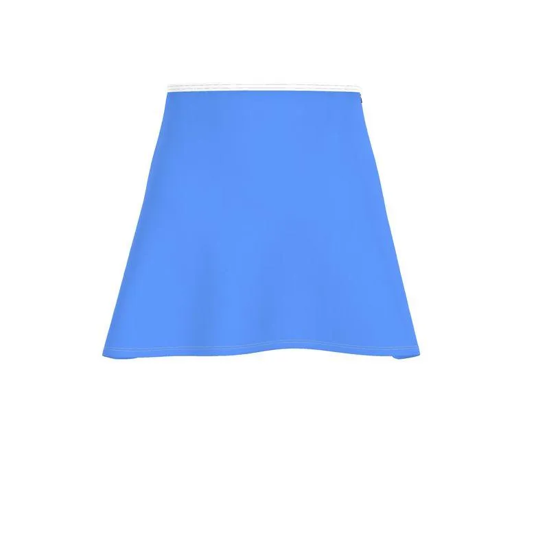 Sechia Cornflower Blue Mini Skater Skirt