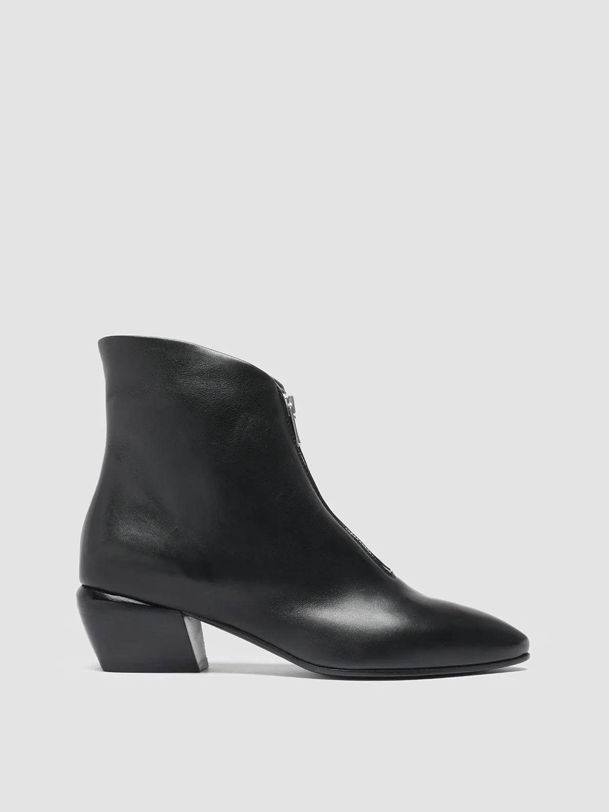 SHONA 002 - Black Leather Ankle Boots