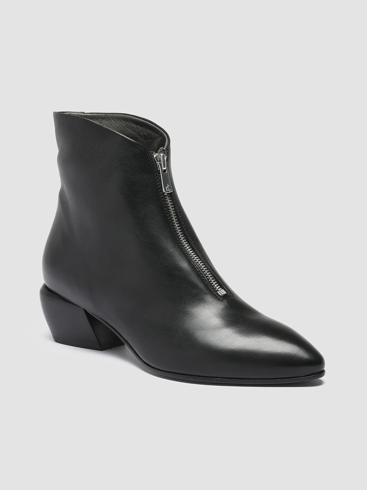 SHONA 002 - Black Leather Ankle Boots