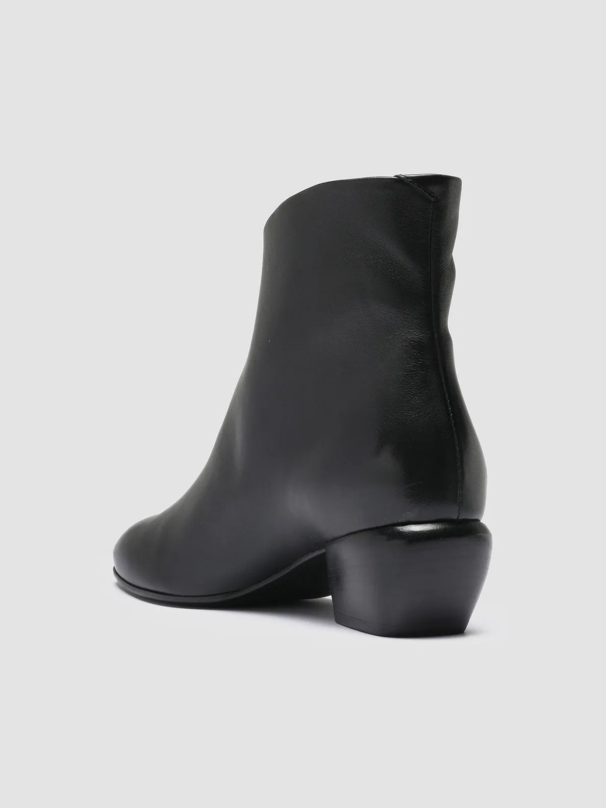 SHONA 002 - Black Leather Ankle Boots