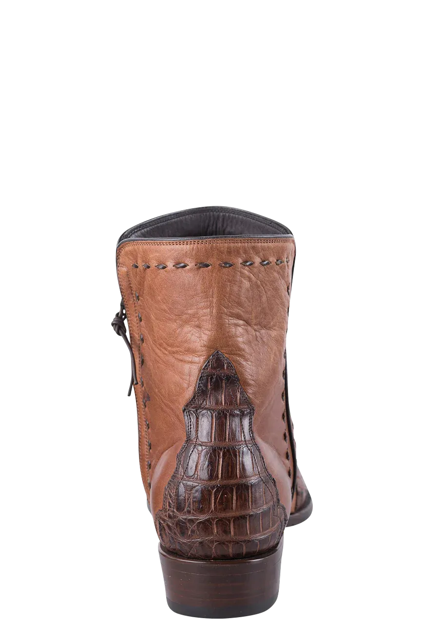 Stallion Caiman Zorro Ankle Boots - Cognac