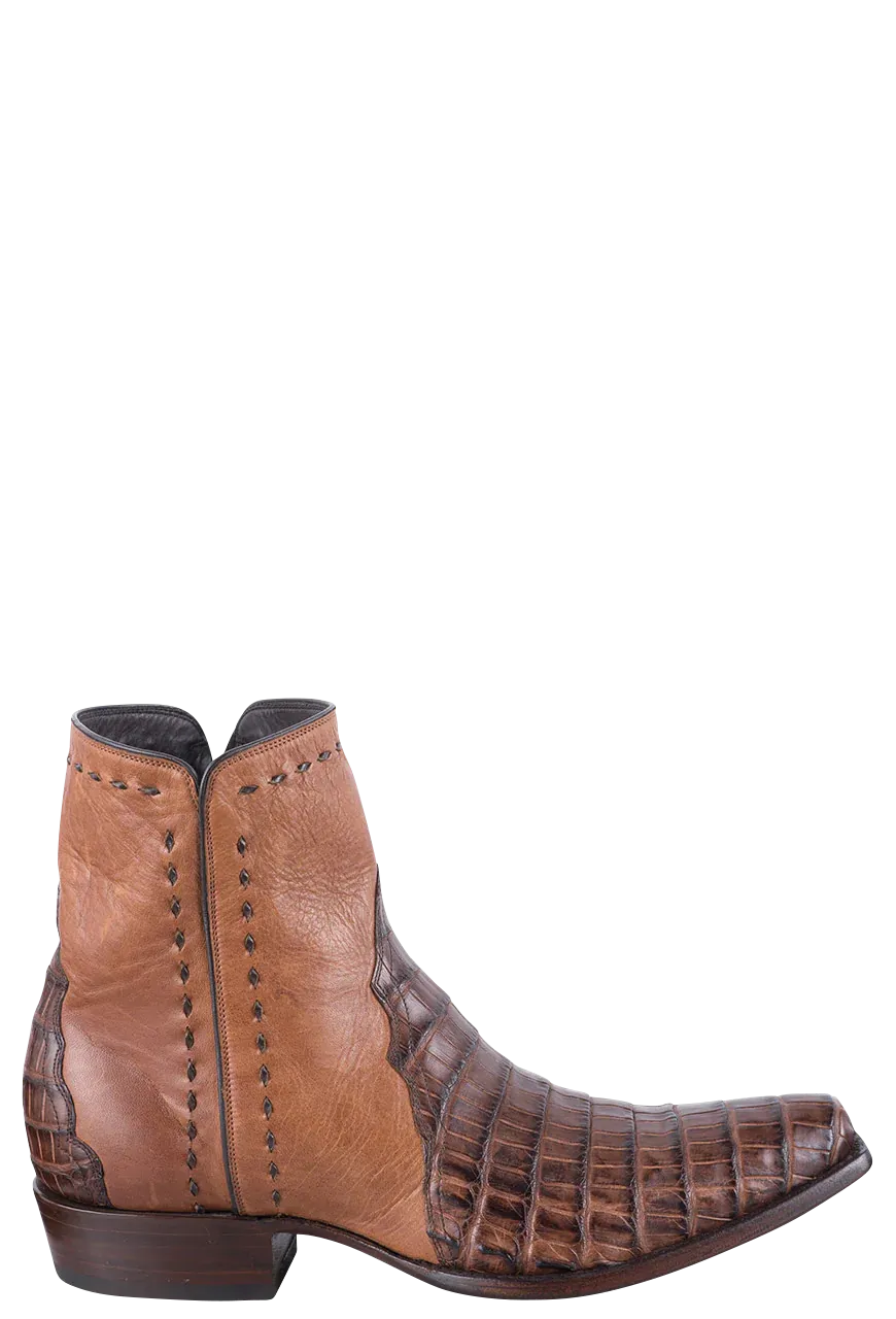 Stallion Caiman Zorro Ankle Boots - Cognac