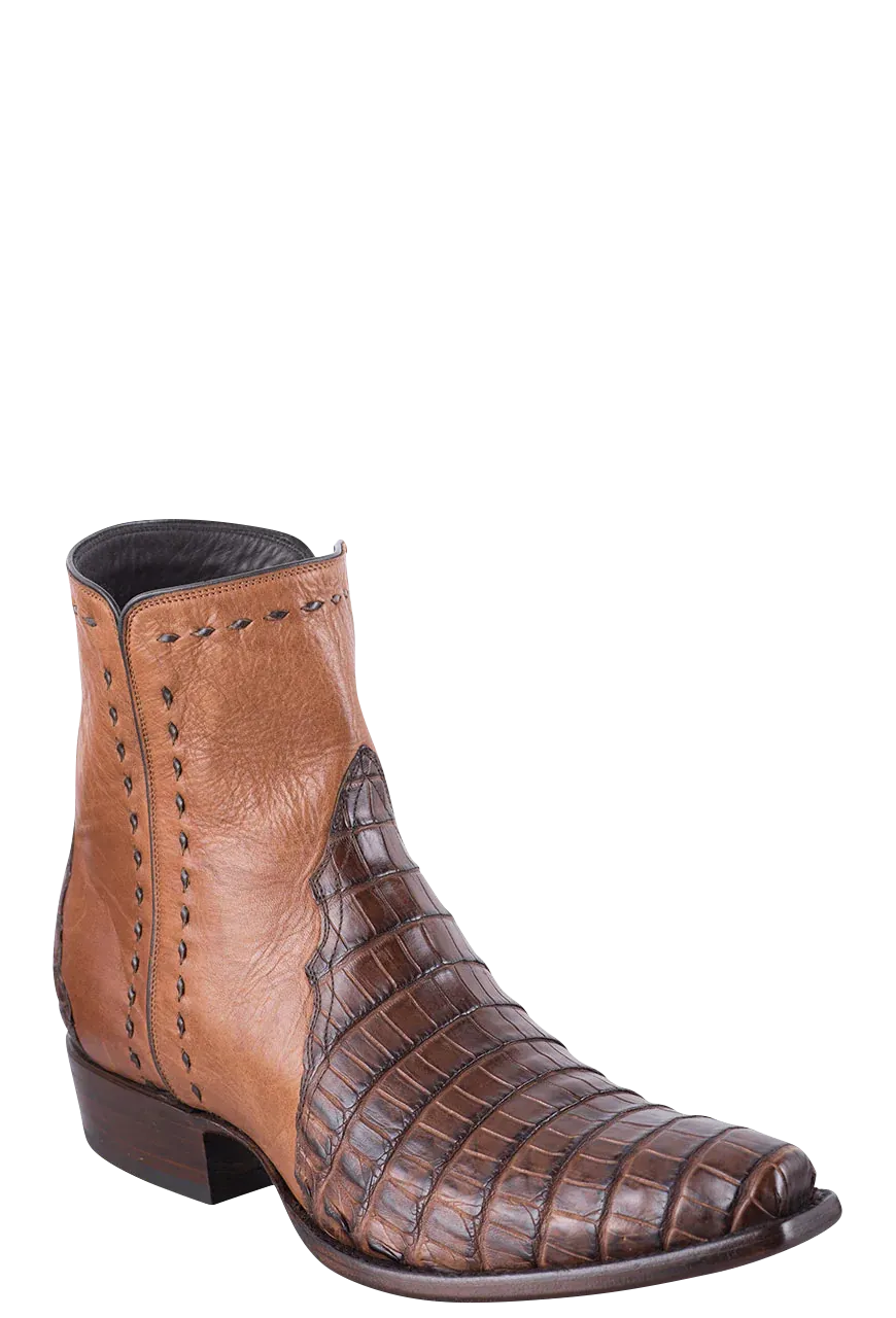 Stallion Caiman Zorro Ankle Boots - Cognac