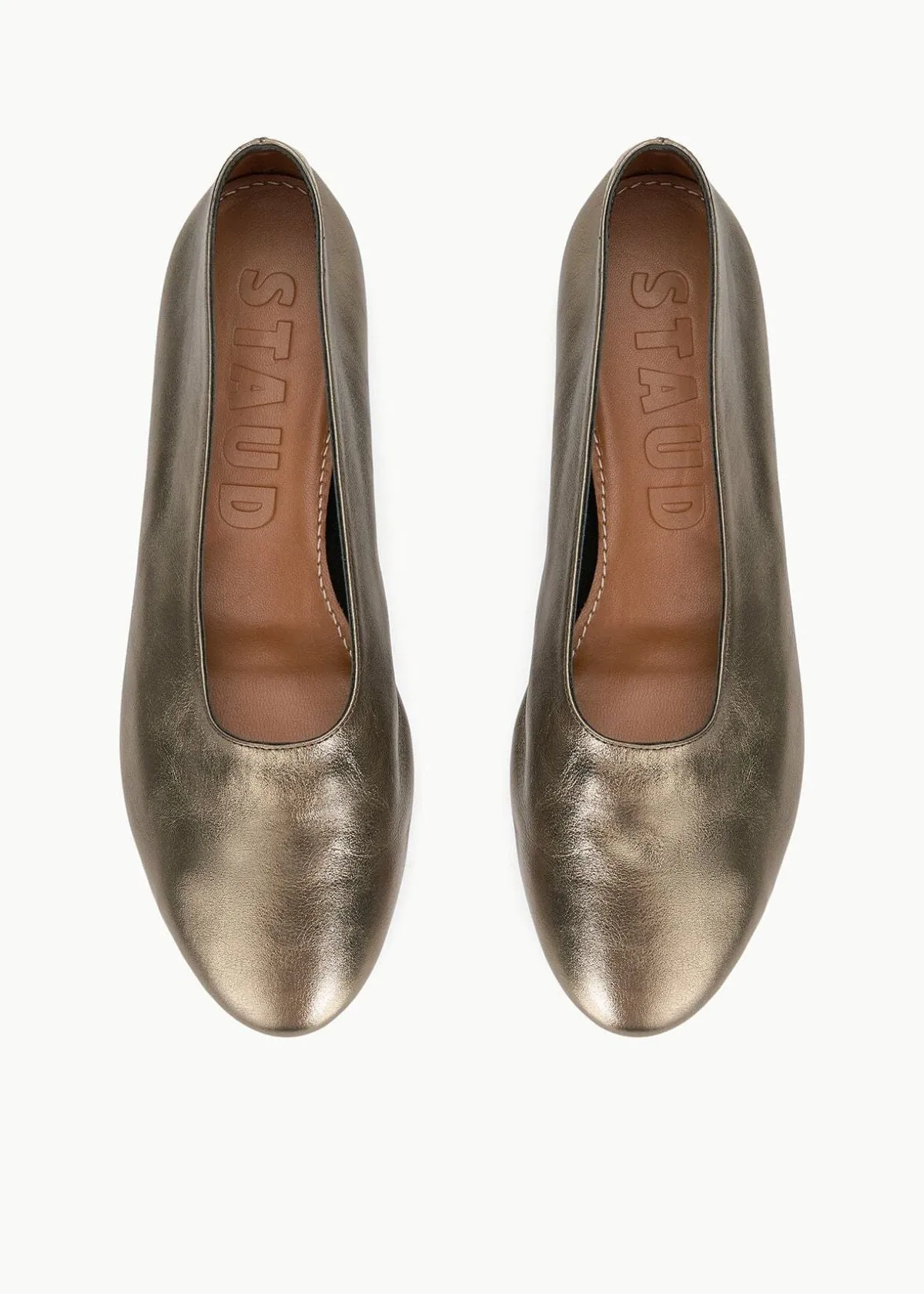 STAUD Alba Ballet Shoe - Aged Bronze