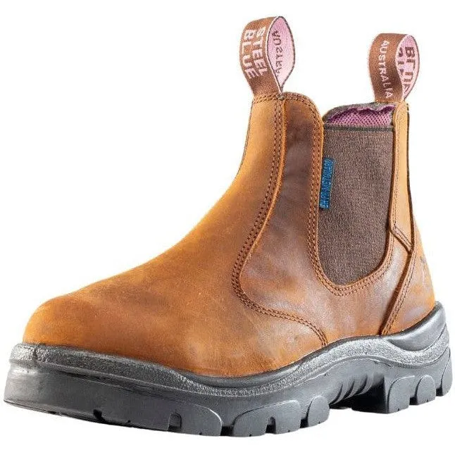 Steel Blue Women's Hobart Steel Toe WP Metguard Work Boot -Brown- 892854