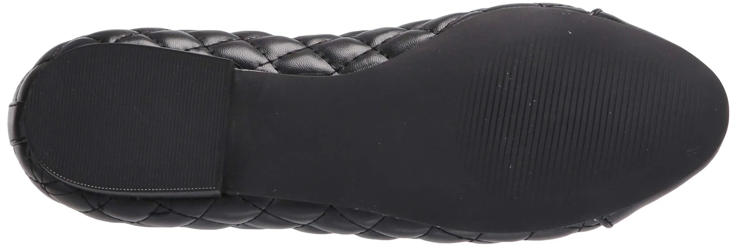 Steve Madden Caption Ballet Flat Cap Toe Black Leather Quilted Ballet Flats