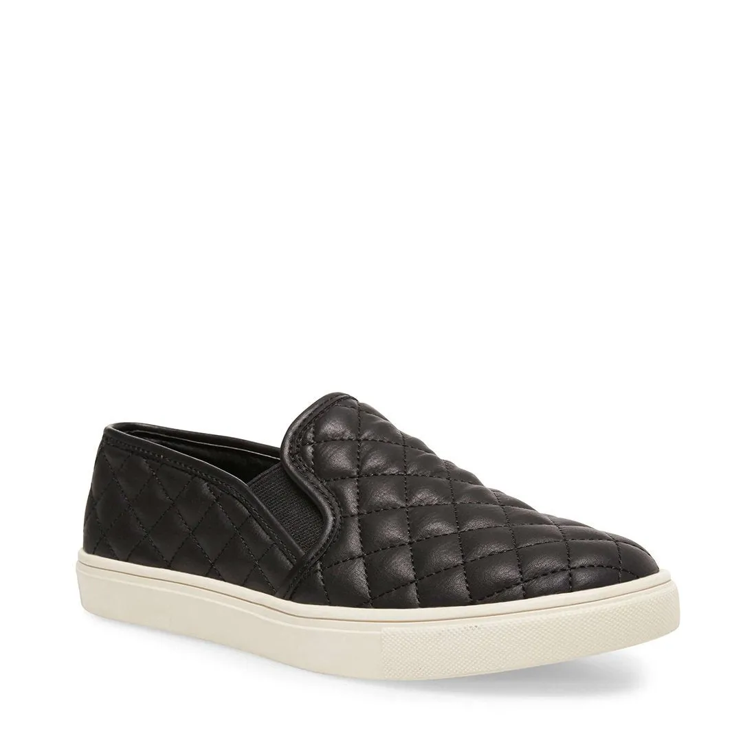 Steve Madden Ecentrcq Sporty Chic Quilted Slip-on Sneaker Black (7, Black)