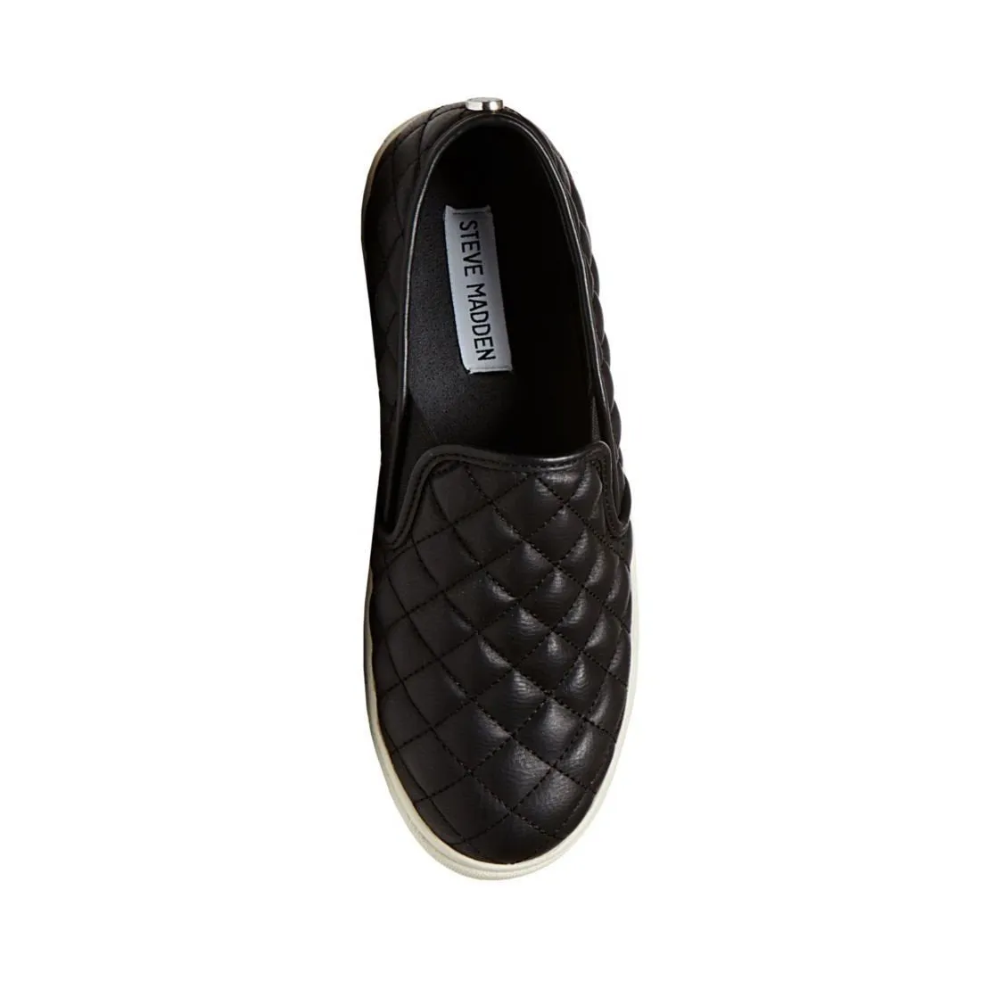 Steve Madden Ecentrcq Sporty Chic Quilted Slip-on Sneaker Black (7.5, Black)