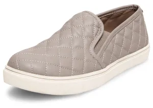 Steve Madden Ecentrcq Sporty Chic Quilted Slip-on Sneaker Grey (8, Grey)