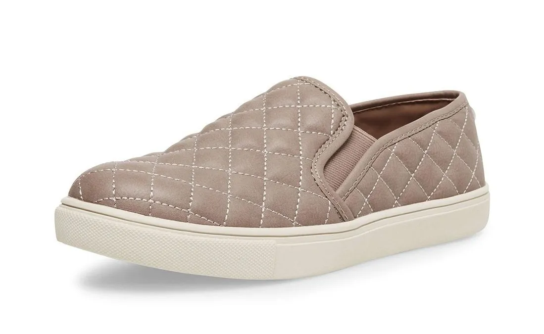 Steve Madden Ecentrcq Sporty Chic Quilted Slip-on Sneaker Grey (8.5, Grey)