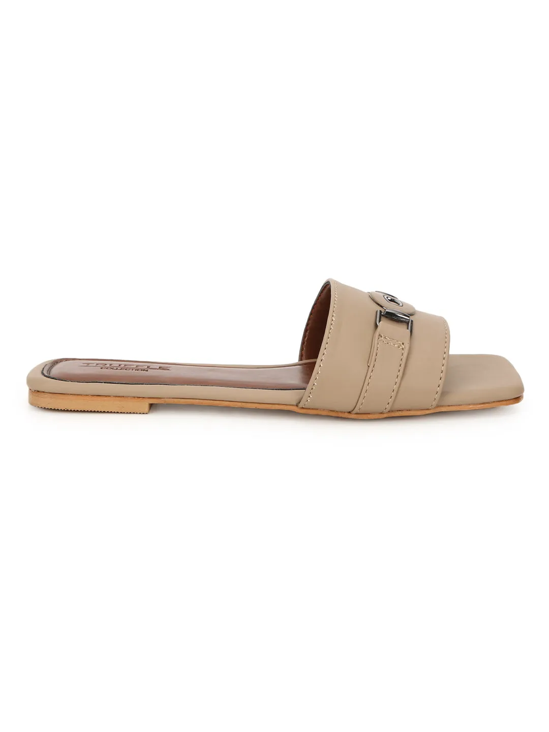 Tan PU Slip-On Flats (TC-ST-006-TAN)