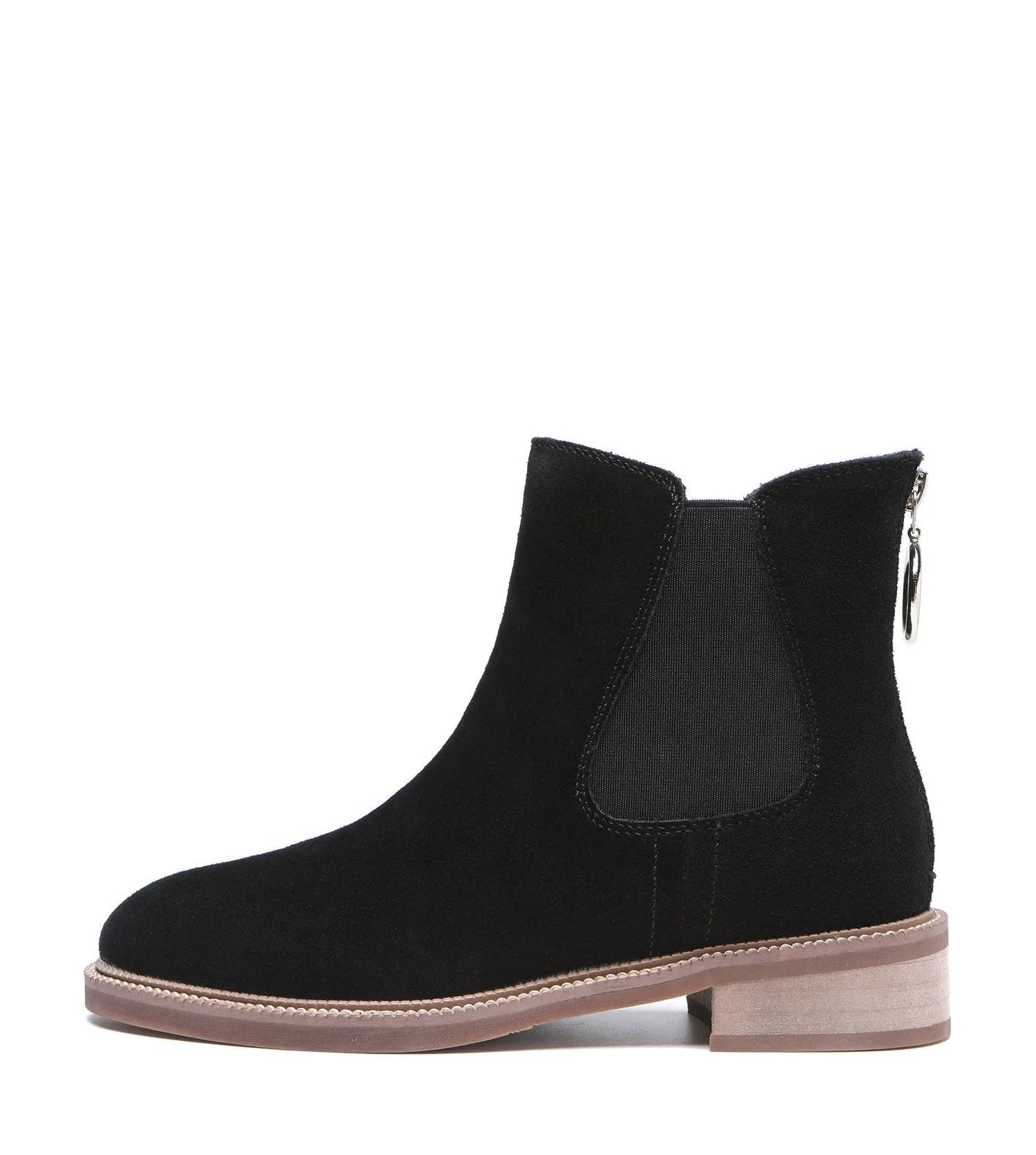 TARRAMARRA Black Leather Zipper Ankle Boots Daisy