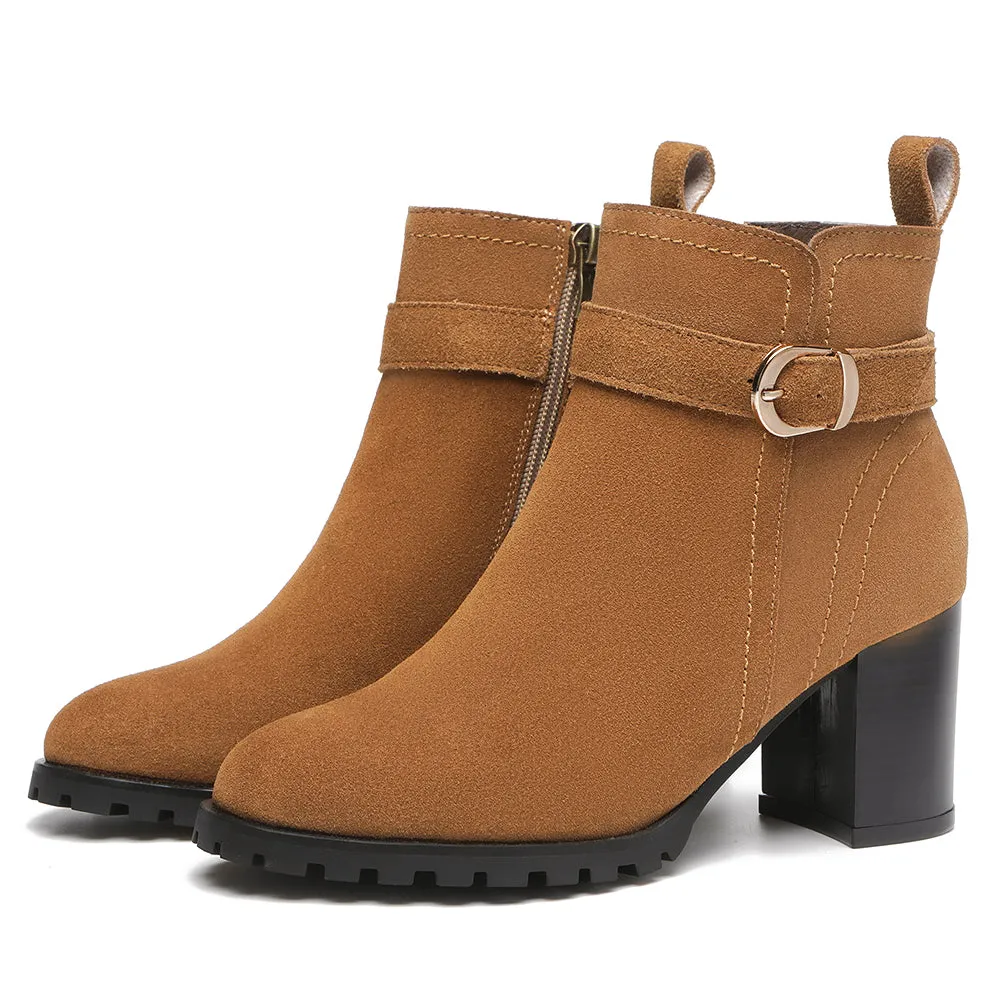 TARRAMARRA Leather Ankle Heel Boots Women Vica #TA6009