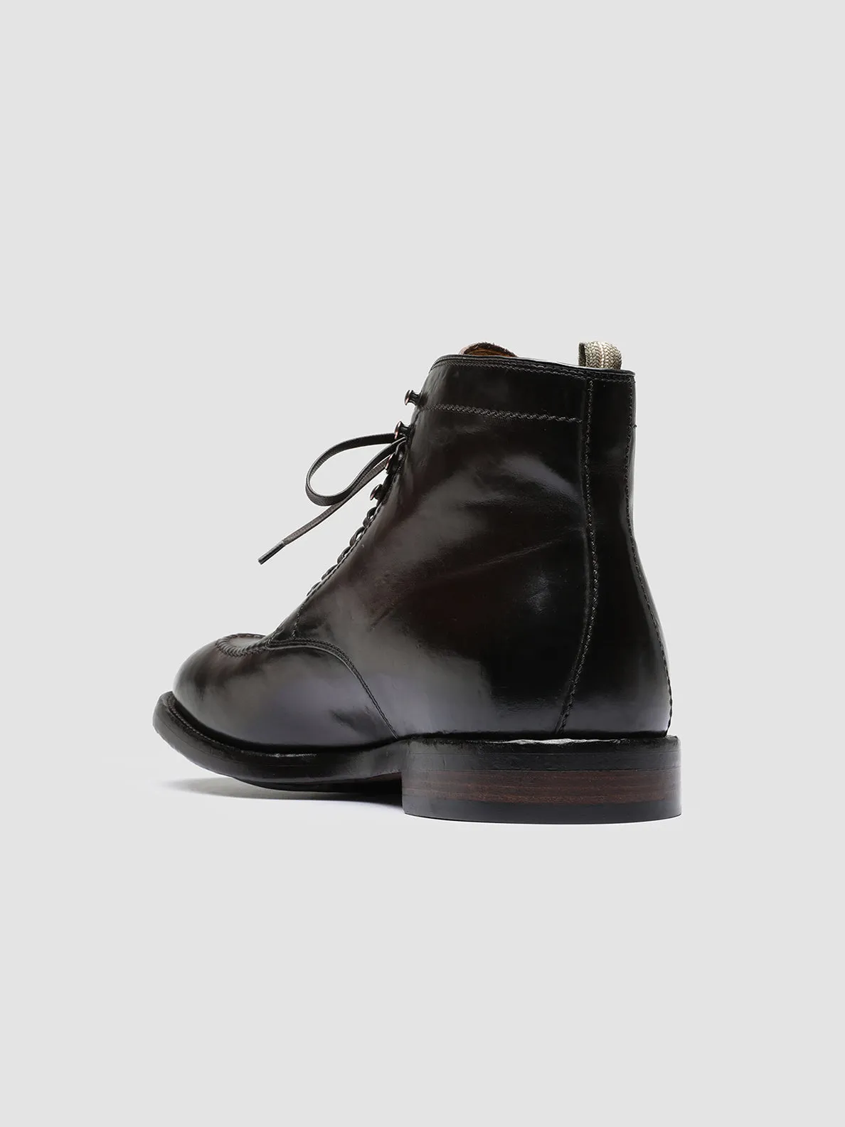 TEMPLE 006 - Brown Leather Ankle Boots