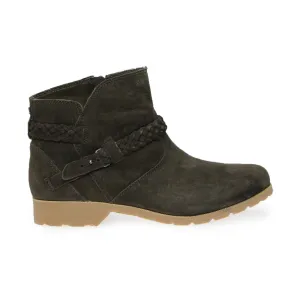 Teva Delavina Black Olive Suede Boots - Women's