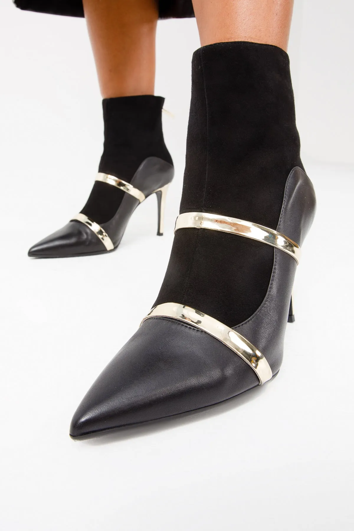 The Manila Black Leather Ankle Women Boot