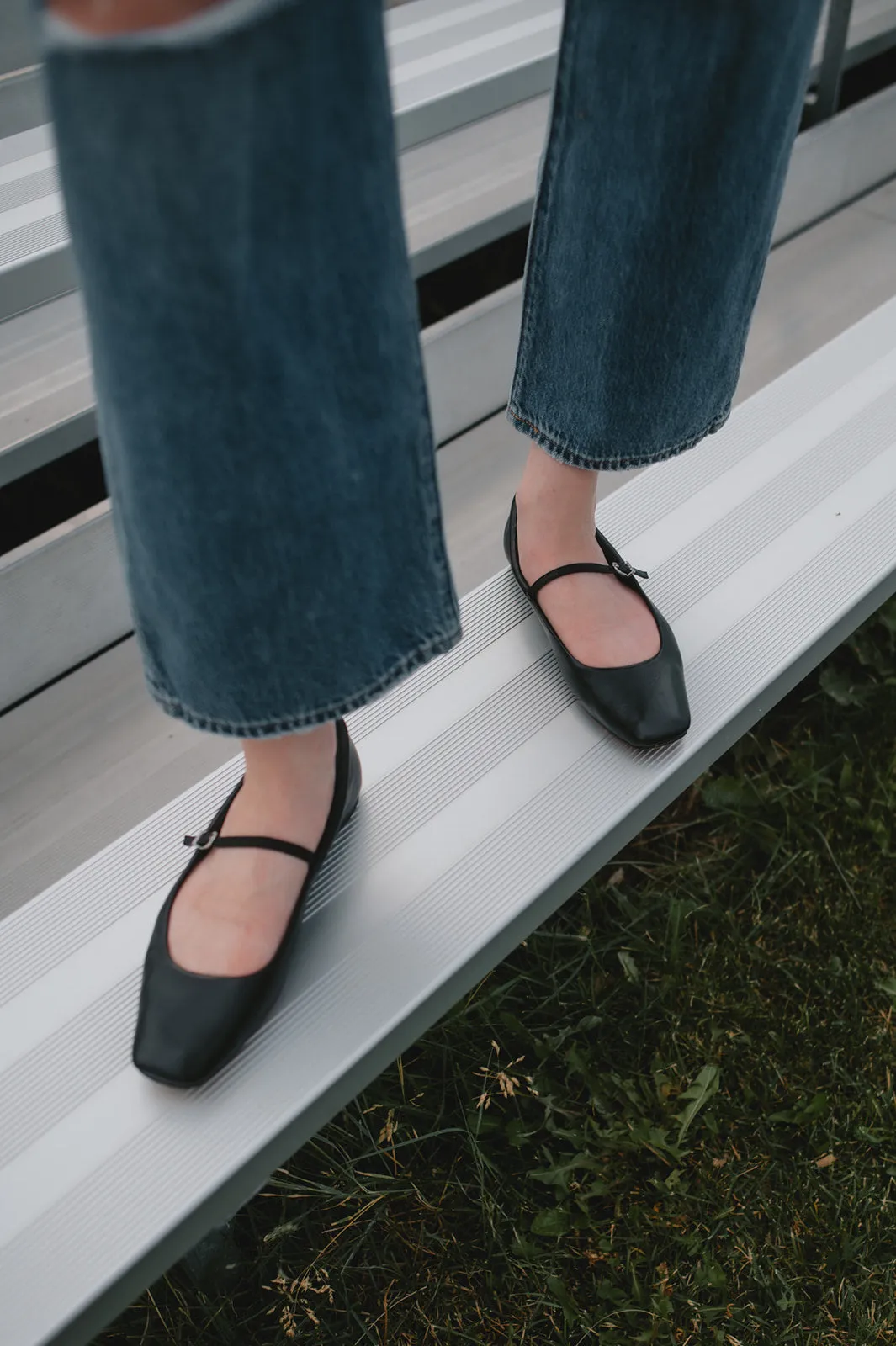 The Reyes Ballet Flats by Dolce Vita - Black Leather