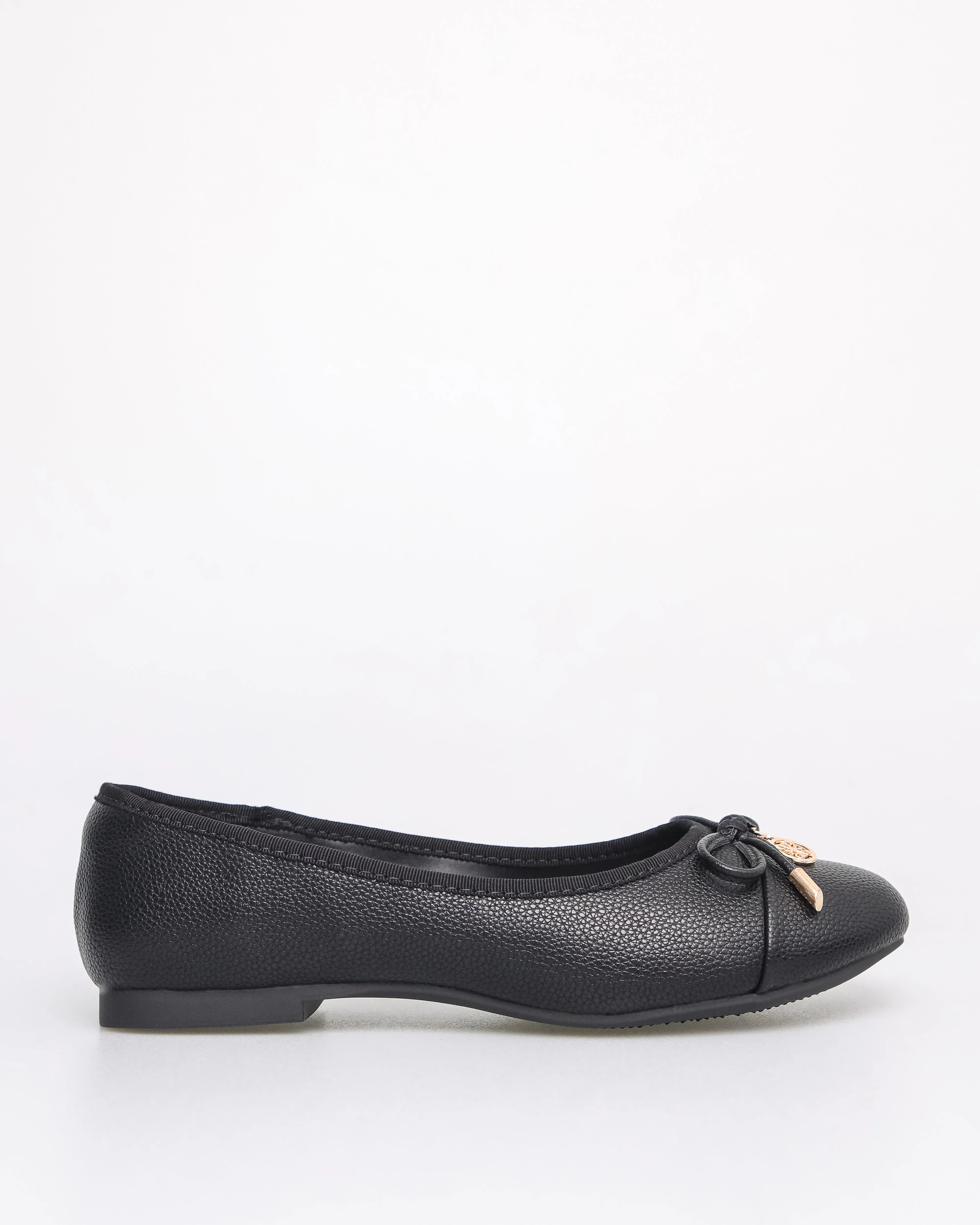 Tomaz FL048 Ladies Ribbon Two Tones Flats (Black)