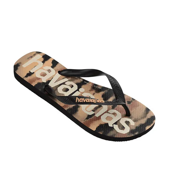 Top Logomania Fashion Flip Flops Black