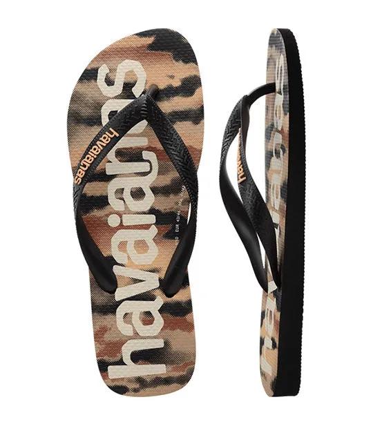 Top Logomania Fashion Flip Flops Black