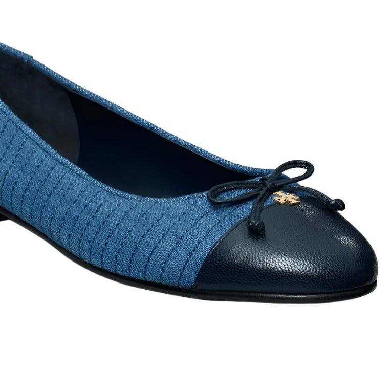 Tory Burch Quilted Cap-Toe Ballet Flat