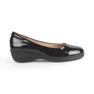 Tresmode Meshine Black Women's Dress Wedge Ballerinas